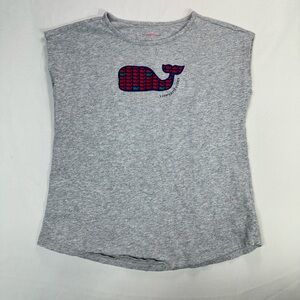 Vineyard Vines Gray and Red Whale sleeveless shirt youth Large